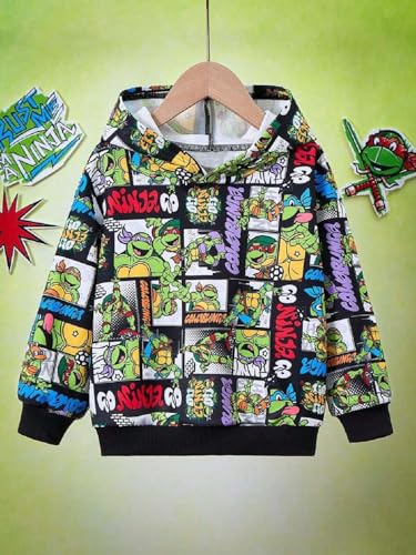 Image of Boys Humour and Comic Printed Long Sleeves Sweatshirt, Cotton Blend, Hooded Neck