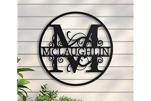 Personalized Metal Monogram Sign for Outdoor Decor: Classic Appeal, Enduring Charm