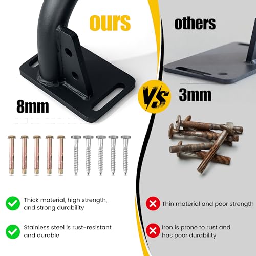 Heavy Duty Wall Mounted Pull Up Bar, - Image 3