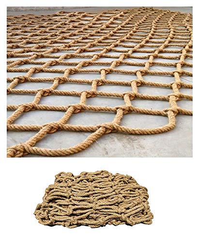 XCYYBB Red de Seguridad para Niños y Bebés balcón, Red Decorativa De Cuerda De Cáñamo Escalera Cerca Ventana Puerta Malla De Protección-Cuerda De Cáñamo 4x10m(13x33ft)