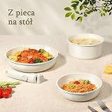GiPP Zestaw 15 Sztuk Naczyń z Powłoką Nieprzywierającą, Biały | Nadaje się do kuchenek indukcyjnych, z aluminium, do zdr