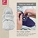 Zutano Unisex Baby Cozie Fleece Baby Booties, Baby Essentials, Pack of 3, Gray/Black/Heather Gray, 12 Months