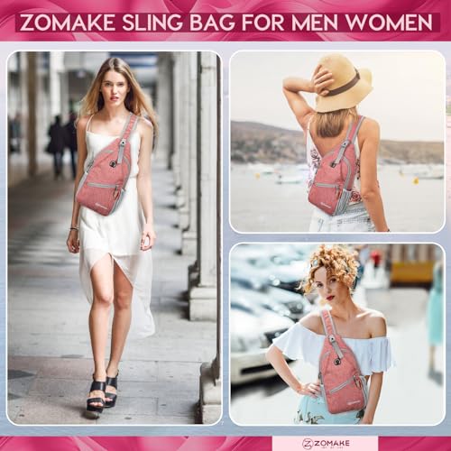 ZOMAKE Sling Bag,Small Crossbody Sling Backpack Shoulder Daypack for Travel - image 8