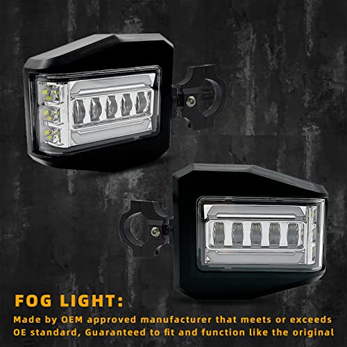 Utv/Atv Side Rear View Mirrors With Led&Drl Light Clear Lens Fit For Fit For 1.6"-2" Roll Cage Bar For Pioneer Polaris Rzr Side By Side Can Am X3 Kawasaki Teryx Mule Yamaha Rhino Wolverine #TOP5