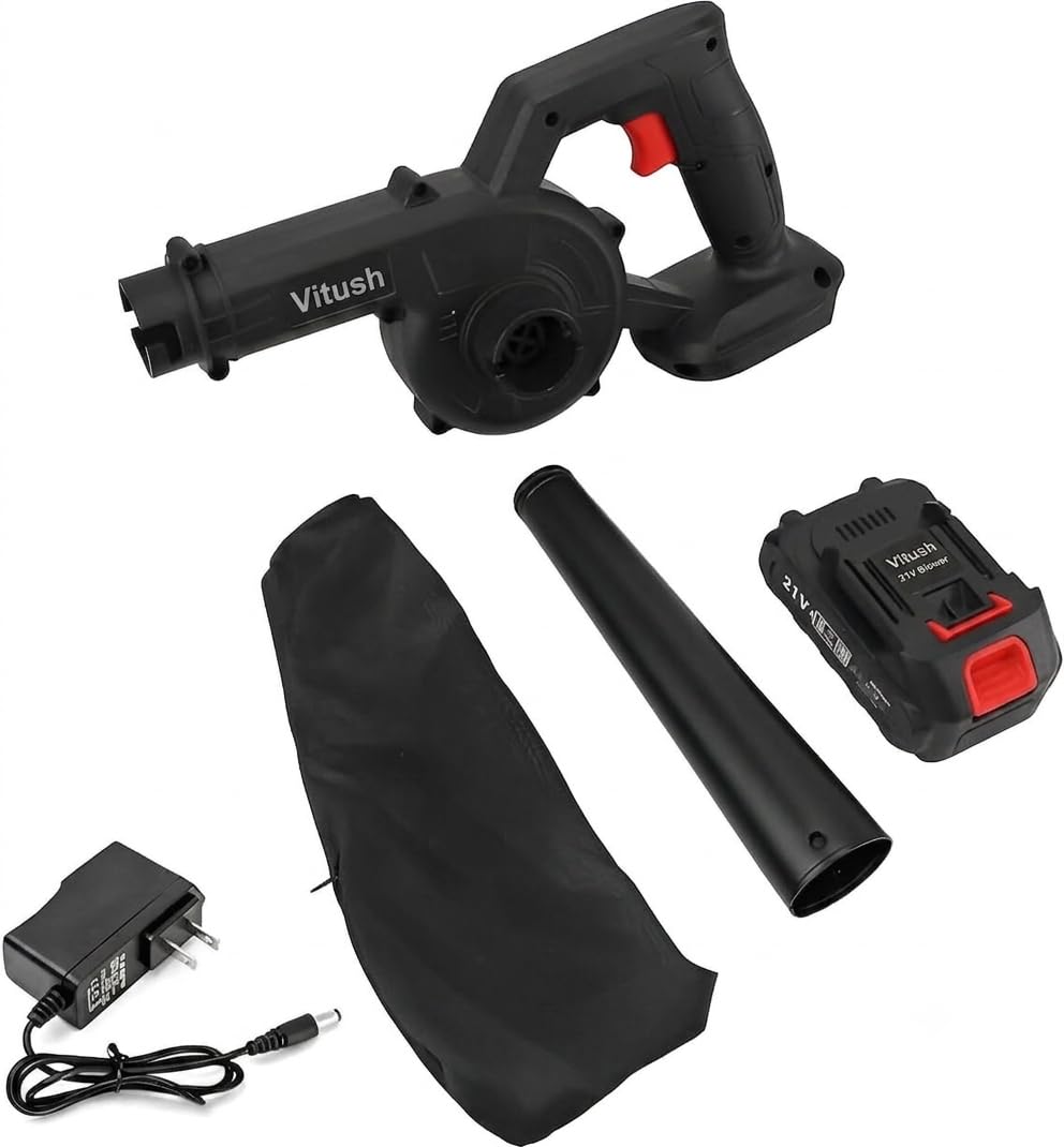 Cordless Leaf Blower for Milwaukee M18 Battery,Electric Jobsite Air Blower with Brushless Motor,6 Variable Speed Up to 180MPH,2-in-1 Handle Electric Blower and Vacuum Cleaner(Battery Not Included)-image-42