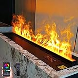 Effets de flammes réalistes : Vivez l'enchantement d'une cheminée à flammes atomisées 3D, dotée d'un système de brumisation intégré créant une illusion complexe de flammes réalistes. Cet objet décoratif apporte élégance et sérénité à toute pièce, créant une atmosphère chaleureuse et accueillante.