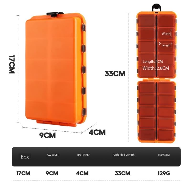 Caja organizadora plegable para accesorios de pesca miniatura 2