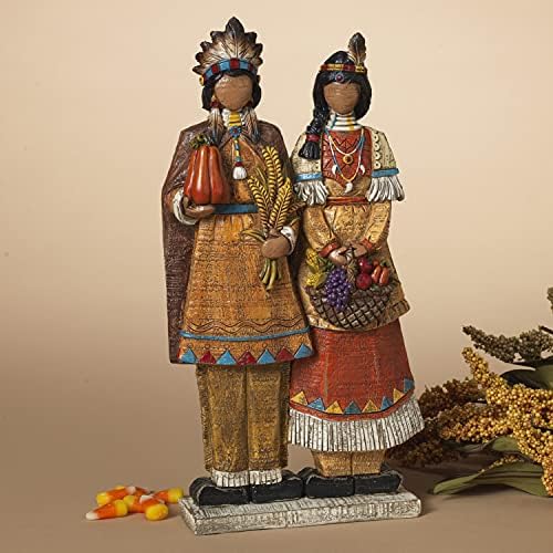 Canora Grey 11" H Indian Woman With A Baby Statue Native American Decoration Figurine C009165748