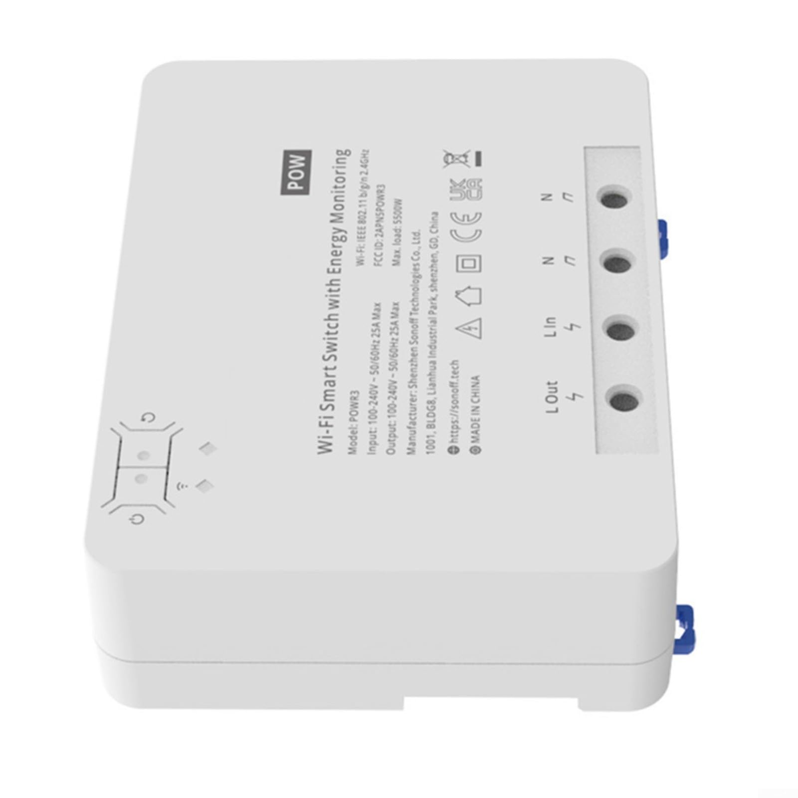 Interruptor de luz WiFi inteligente, interruptor de relé inalámbrico, módulo de bricolaje con medición de potencia para Alexa y para ewelink control remoto de control de voz para acceso a