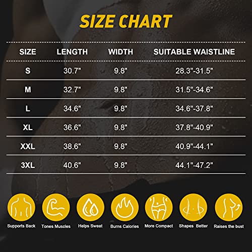 Feelingirl Neoprene Sweatinging Workout Waist Trainer Corset Trimmer Belt For Women Weight Loss Black M #TOP5