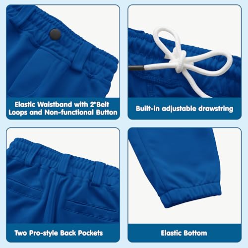 Image of MIVEI 2T 3T 4T 5T to 16Years Toddler Baseball Pants Youth Boys Tball Pants
