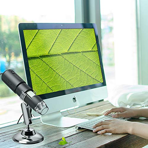 Sabtach Wireless Digital Microscope 50X-1000X Magnification With Stand Compatible Mac Windows Iphone Ipad Computer Silver #TOP7