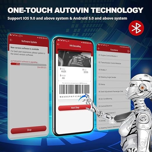 Image of CAR TECH Thinkdiag2 OBD2 Diagnostic Scanner for iOS & Android, Intelligent Scan Tool with CAN-FD Protocol, 15+ Reset Functions, ECU Coding with 1 Year Update (with 1 Year Thinkdiag+ Software)
