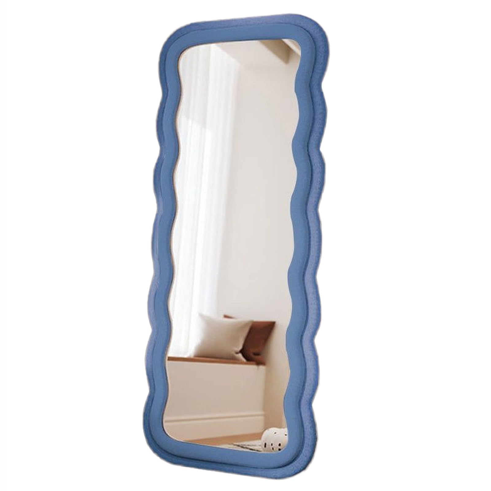 FGXHHS Mirror Full Length without Distortion Vertically Only for Bathroom Bedroom or Entryway(Blue,170x70 cm)
