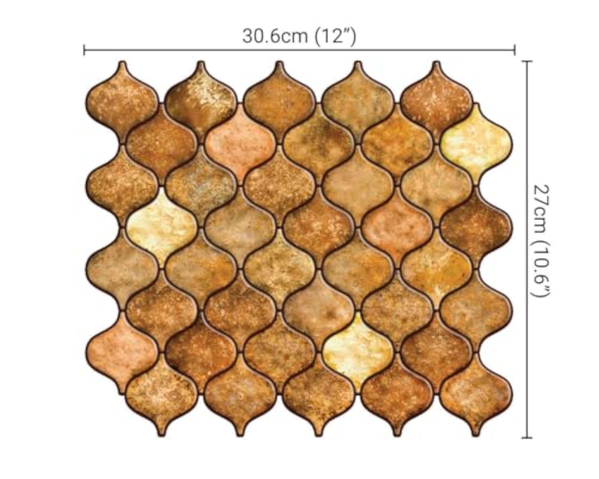 Peel and Stick Backsplash Tiles in Moroccan Design for Home