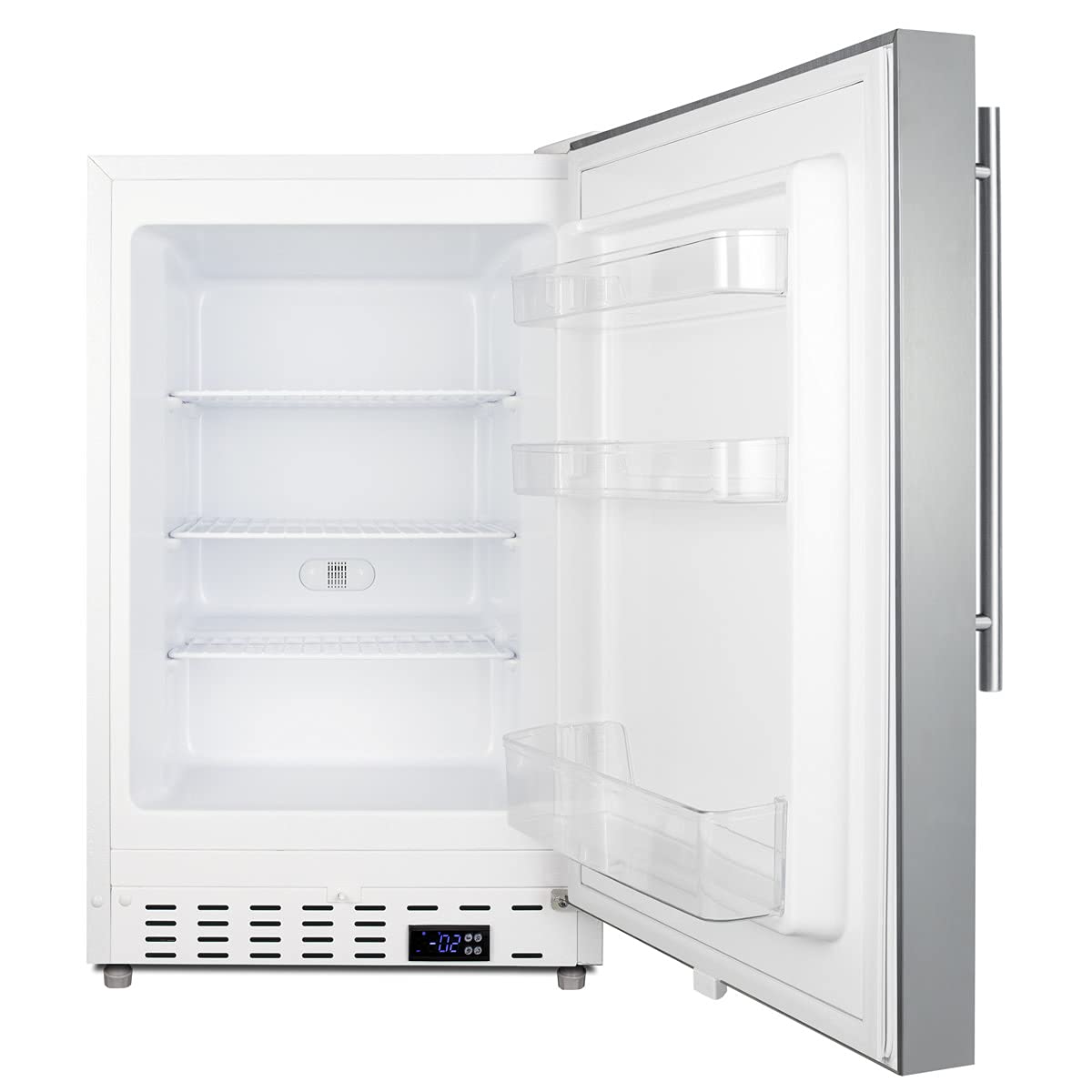 Summit Appliance Alfz36sshv 20" Wide Built-In All-Freezer, ADA Compliant, Adjustable Thermostat, Built-In Capable, Temperature Alarms, 3" Thick Door, 2.68 Cu.Ft Capacity, Manual Defrost on Fridge.com - View 4