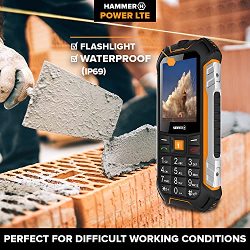 Hammer H Power LTE Handy ohne Vertrag,2.4 Zoll Farbdisplay,Robust,Mega Batterie 3100...