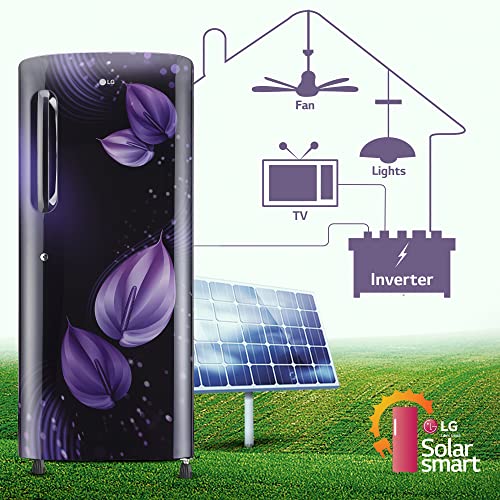 Image of LG 224 L 4 Star Inverter Direct-Cool Single Door Refrigerator Appliance (GL-B241APVY, Purple Victoria, Moist 'N' Fresh)