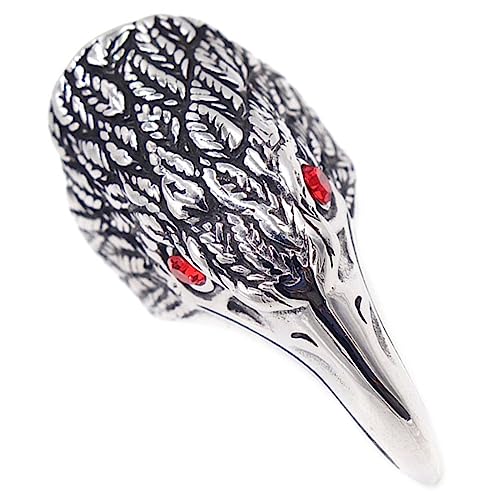 DEARMAMY anillo de águila vintage anillos de oro nudillo anillos inquietos anillo inquieto agitarse Anillos de moda anillos de personalizados decoracion de anillos Acero titanio Silver