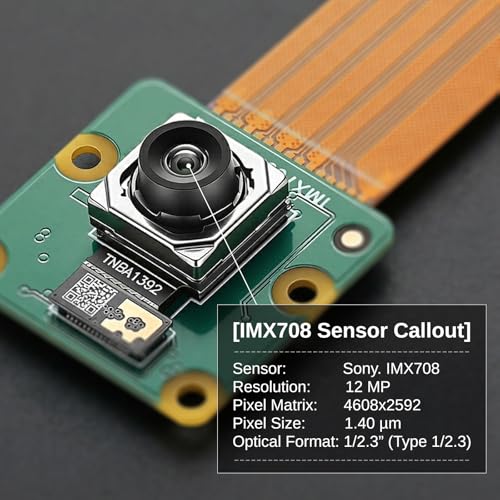 Raspberry Pi Caméra Module 3 SainSmart 120 degrés objectif grand angle capteur - 2