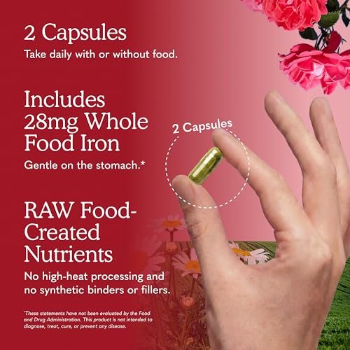 Garden of Life Vitamin Code Healthy Blood - Iron Supplement for Women, 60 Vegan Capsules, with Vitamins B, C, Trace Minerals, Fruit Veggies, Probiotics - for Energy and Anemia Support - image 5