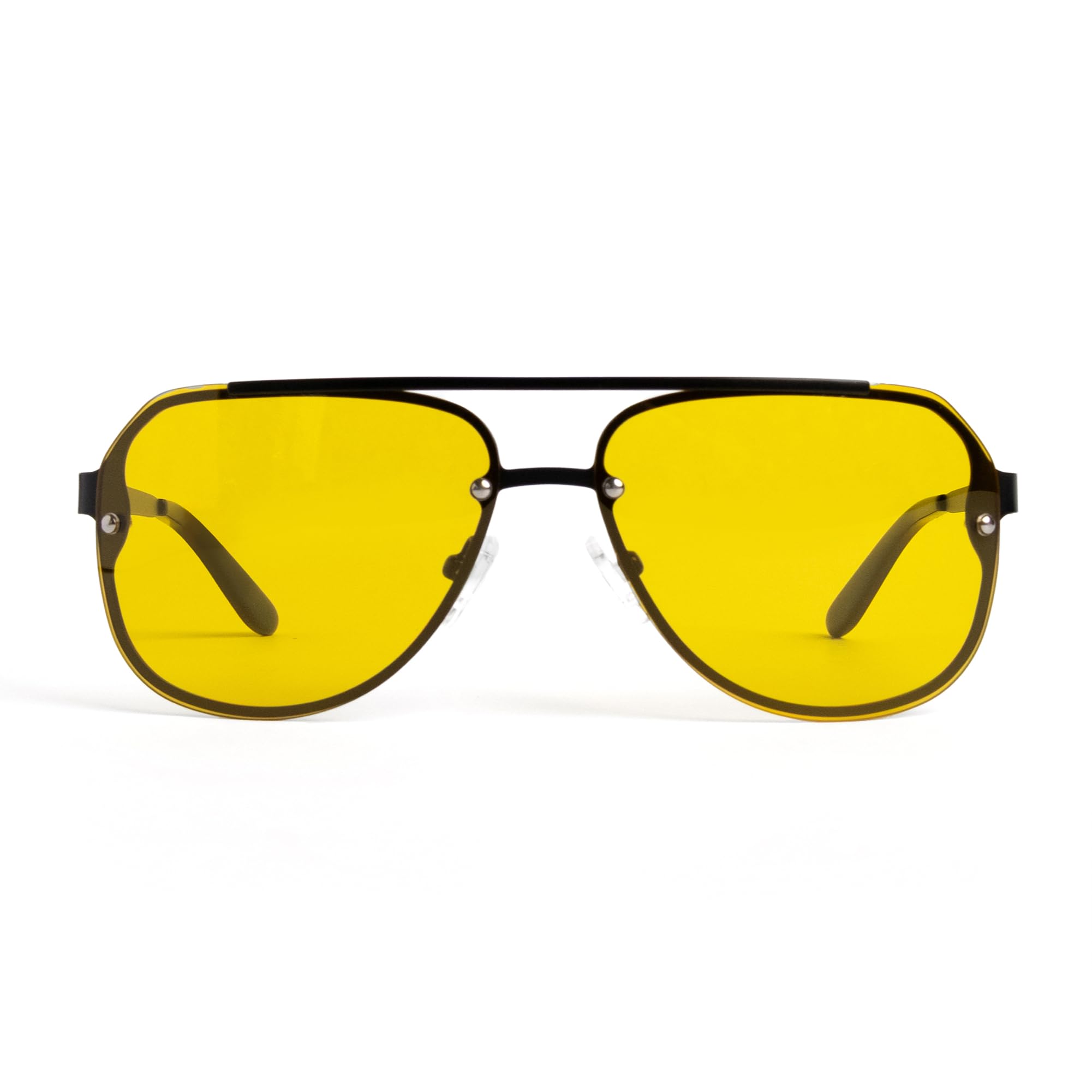 TrueDark Daylights Amber Blue Light Blocking Glasses - Anti Eye Strain Computer Glasses for Digital Fatigue With Added UV Protection Transitioning Lenses. Aviator Frames for Men & Women