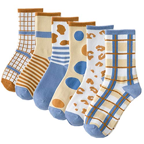 YianBestja Chaussettes de Sport Chaussettes de Course Respirantes Coton Chaussettes pour Femme Hommes (6 Paires de Chaussettes B) Cover