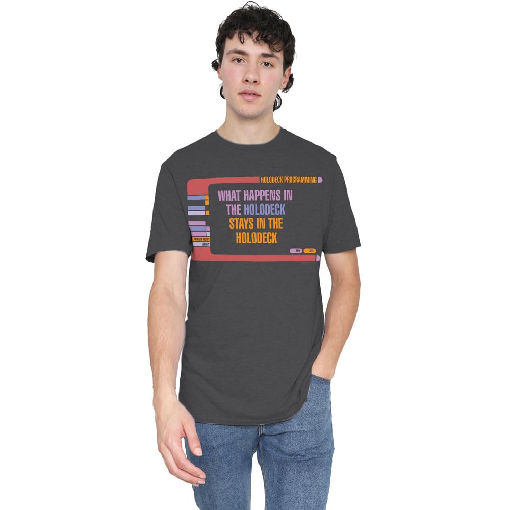 Star Trek Holodeck Secrets Unisex T Shirt, Black, Large