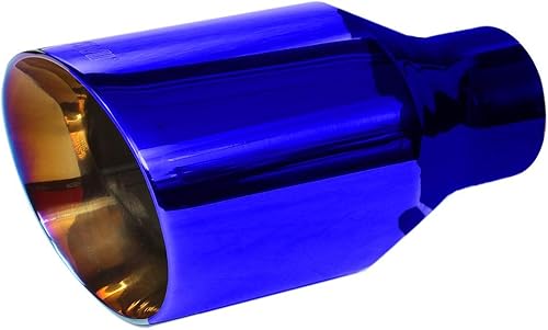 Miniatura 9 de NETAMI NT-2379 Punta de escape de acero inoxidable doble pared soldada con azul quemado