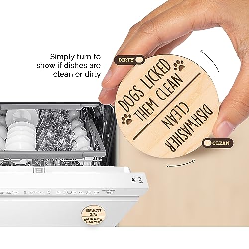 Imán decorativo para lavavajillas de madera con diseño de perro miniatura 3
