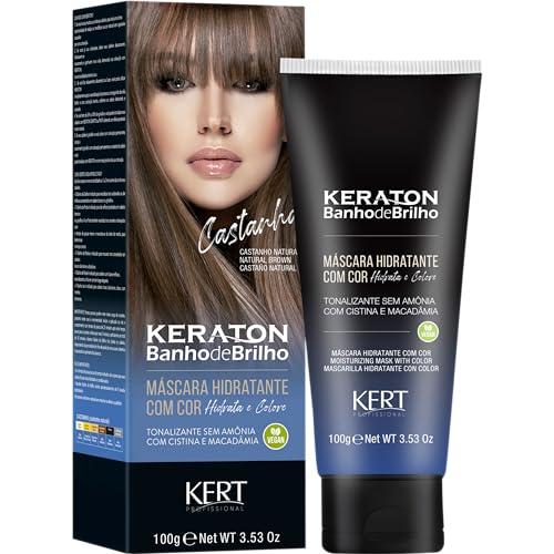 Keraton Máscara Hidratante Com Cor Que Trata E Colore Com Queratina Sem Amônia Banho De Brilho 100G