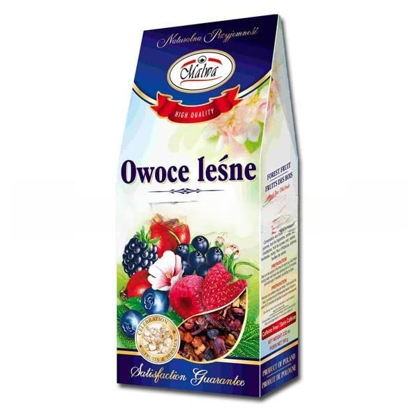 100 G INFUSION DE FRUTAS DEL BOSQUE MALWA. 3 CAJAS DE 12 UN