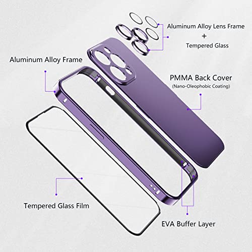 Coque iPhone 14 Pro Max et 14 en aluminium avec protection d'écran intégrée
