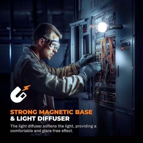 Flashlight, 5000 Lumen Rechargeable LED Flashlight with Digital Display, 8 Modes & IPX4 Waterproof EDC Flashlights with Magnetic Base for Camping, Home, Emergency, Rescue - Image 5