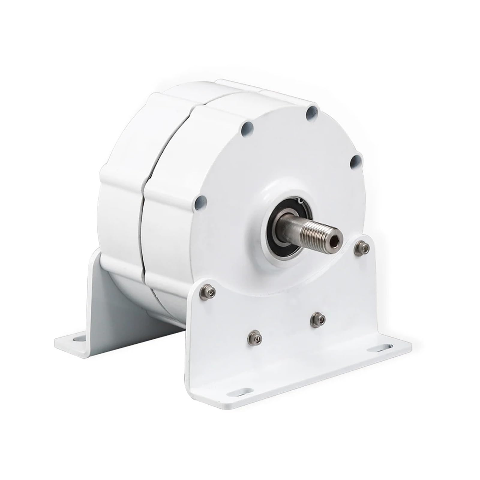 Generador de bajas RPM de 600W, dor eléctrico sin núcleo de 0,6 kW, 12V, 24V, 48V, con rectificador, turbina de imán permanente(With base,Double Shaft,12V)