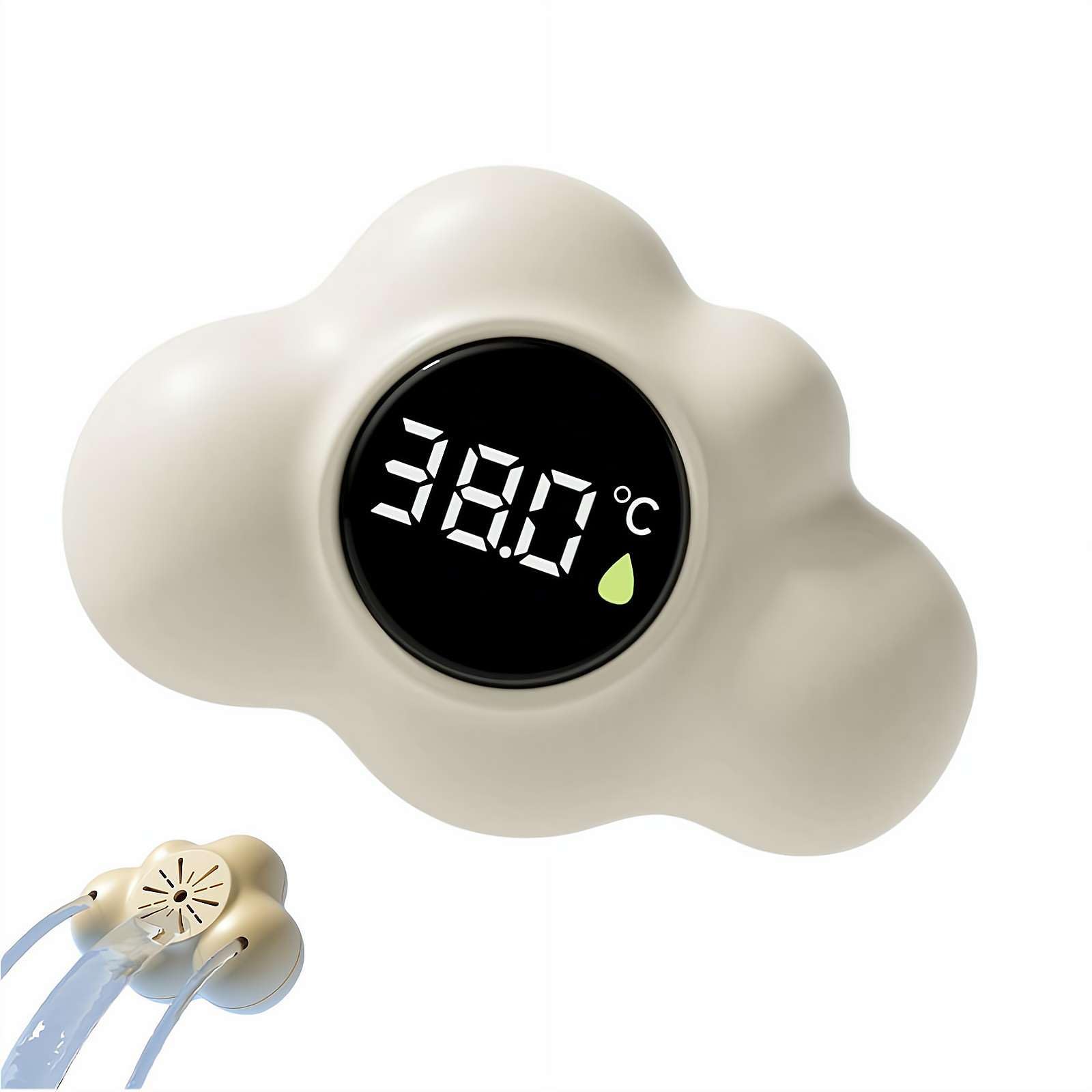 Digital Floating Water Thermometer, Waterproof Digital Bathtub Thermometers With LED Display, Bath Water Monitor with Sensitive Detector Infant WaterTemperature Tool, for Kids Newborns Shower