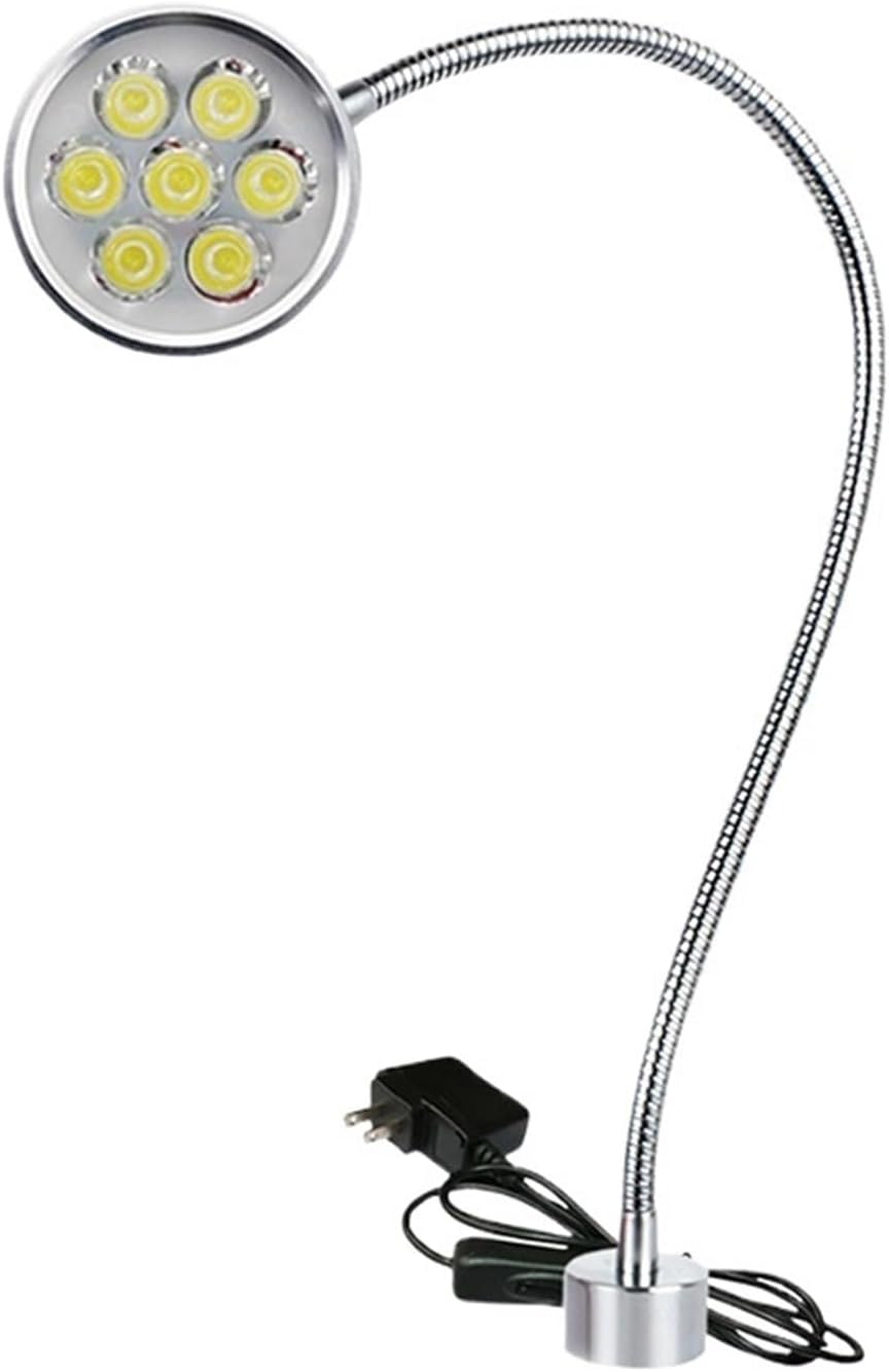 7W LED Computerized Numerical Control Magnetic Industrial Lamp Flexible L40cm Gooseneck Machine Tool Light Magnet Base License Plate Lamp