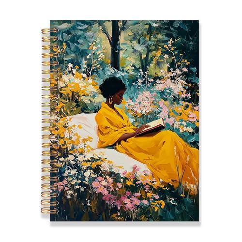 Cahier à spirale mignon pour femme et journal d'écriture artistique floral