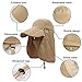 Surblue Quick-Drying Outdoor Cap UV Protection Sun Hats Fishing Hat Neck Face Flap Hat UPF50+ Khaki