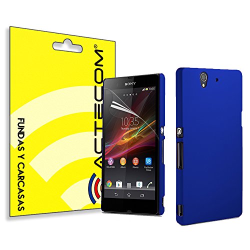 cogac Funda Protector para Sony Xperia L39H Z1 Azul Dura Lisa POLICARBONATO Carcasa