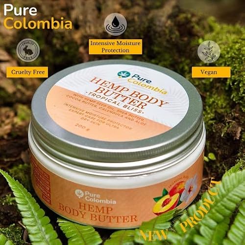 Pure Colombia Skin Care Hemp Body Butter (Tropical Bliss), 200G #TOP1