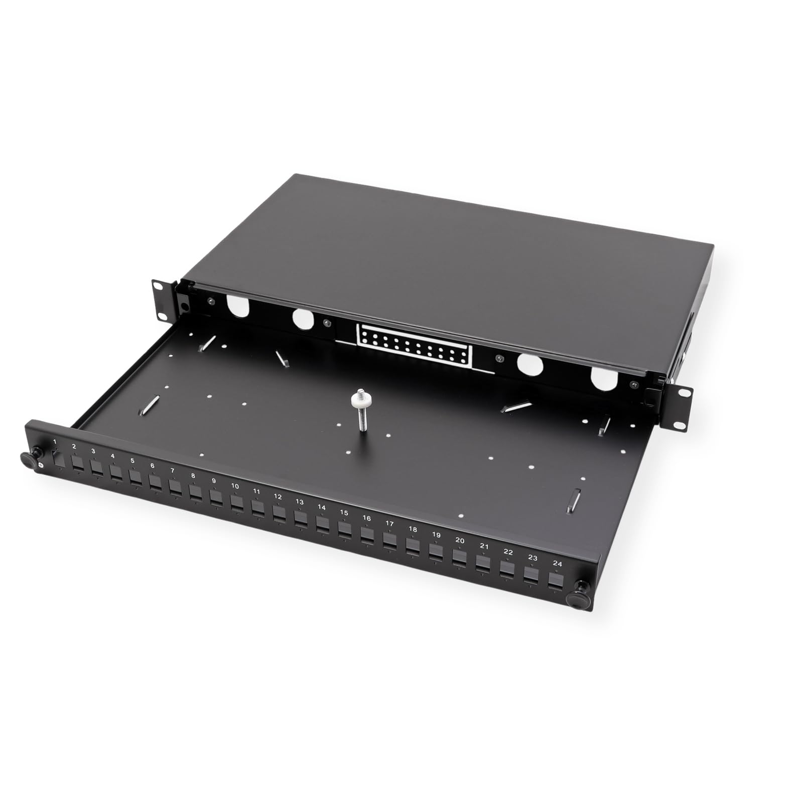 VALUE 19"-Spleißbox leer 1 HE, ausziehbar, 24x SC SX/LC DX