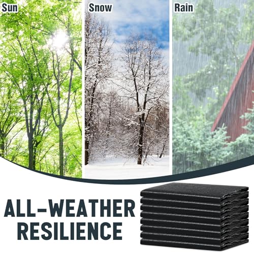 Image of 8 Pack 6 x 8 ft 5.5 Mil Large Tarps Heavy Duty Waterproof Tarp Multi Purpose Tent Cover for Home Boats Cars Camping Patio Furniture Roof Emergency Rain Protective Cover, Black