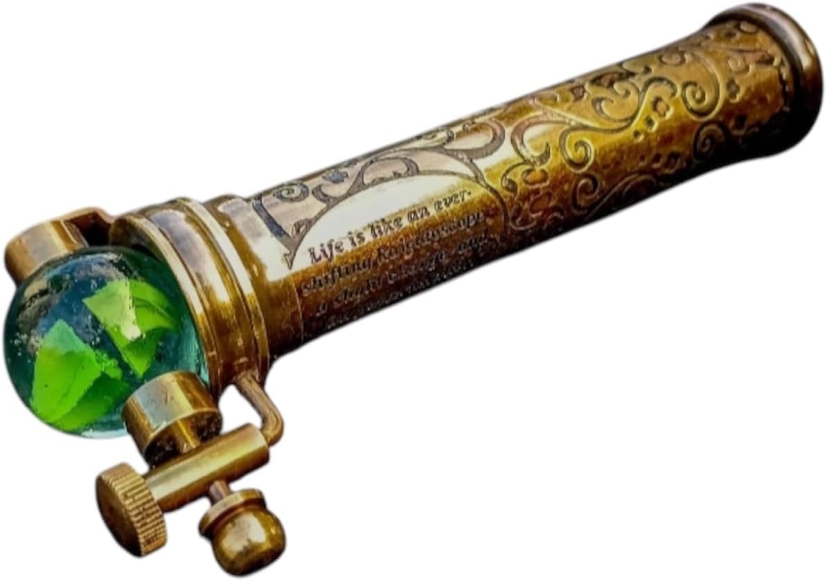 Marble Scope Kaleidoscope Handmade Brass Kaleidoscope for Gift Decor and Unique Handmade Gift