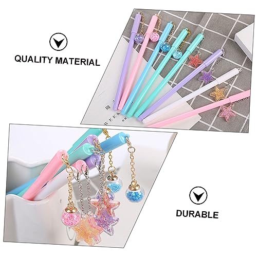 Set de 5 bolígrafos creativos de gel con colgante, diseños variados miniatura 4