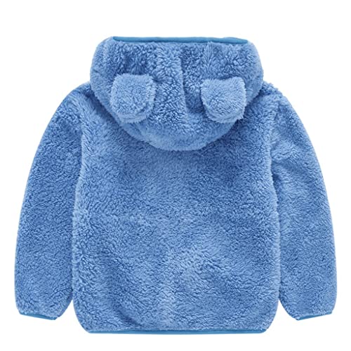 Toddler Baby Fleece Zip up Hoodie Girls Bear Ear Fuzzy Jacket Hooded Teddy Coat Zipper Outwear Windproof Thick Coats2