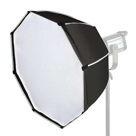 Weeylite 65cm/25.6inch Bowens Mount Parabolic SoftBox, Portable Folding Collapsible Lighting Softbox for Bowens Mount COB LED Video Light