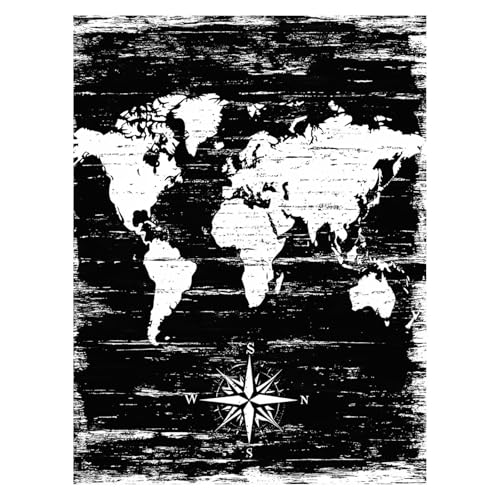 Dipingere con i Numeri Adulti Mappa del mondo Quadri da Dipingere Numerati Bambini Mappa, Kit Pittura Adulti per Quadri Moderni Soggiorno, Painting by Numbers per Decorazioni Parete 60x80Cm LSJ-1125