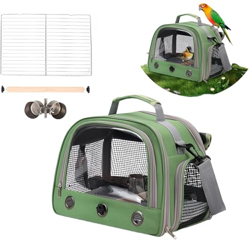 鳥かごキャリーバッグ（ファスナータイプ） Amazon | Bornoon 鳥用 キャリーバッグ セキセイインコ 鳥かご
