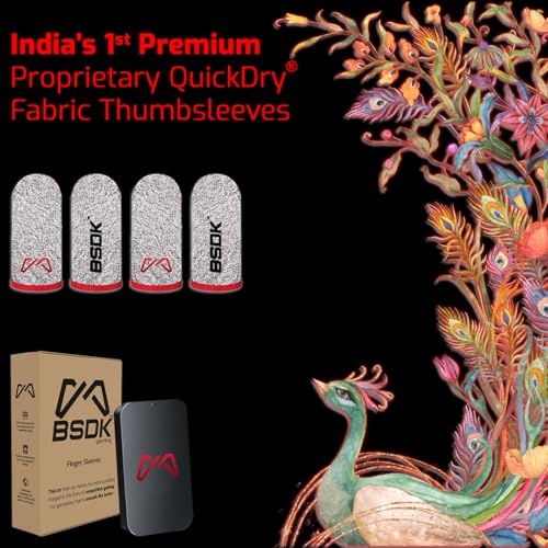 Image of World's Most Durable Thumbsleeve /Fingersleeve | BSDK Gaming Thumb & Finger Sleeve for Mobile Game| 4 Pieces | Metal Box | Made for PUBG, CODM and Freefire